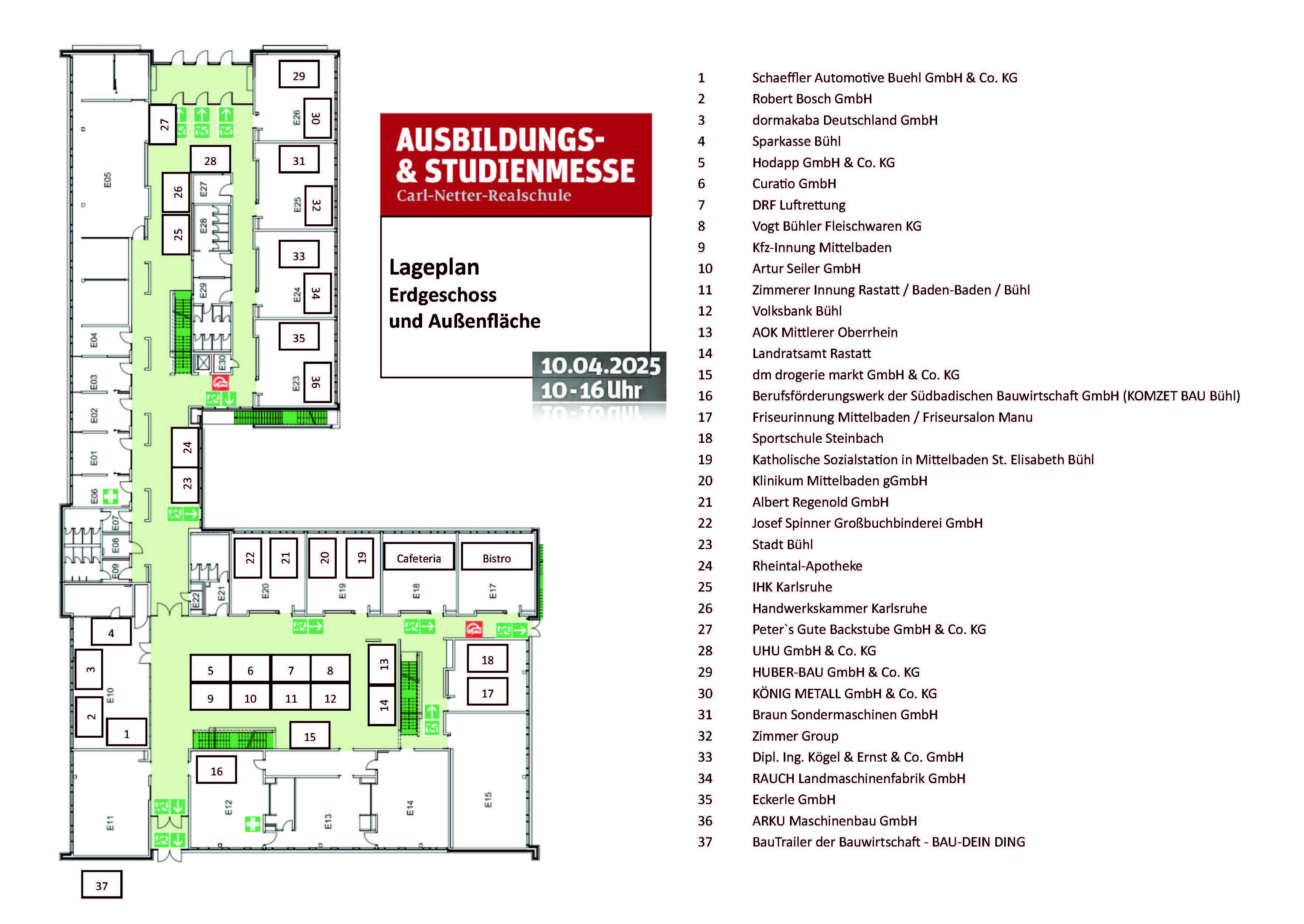 Aussteller Ausbildungsmesse in der Carl-Netter-Realschule Bühl, Aussteller Ausbildungsmesse in der Carl-Netter-Realschule Bühl,