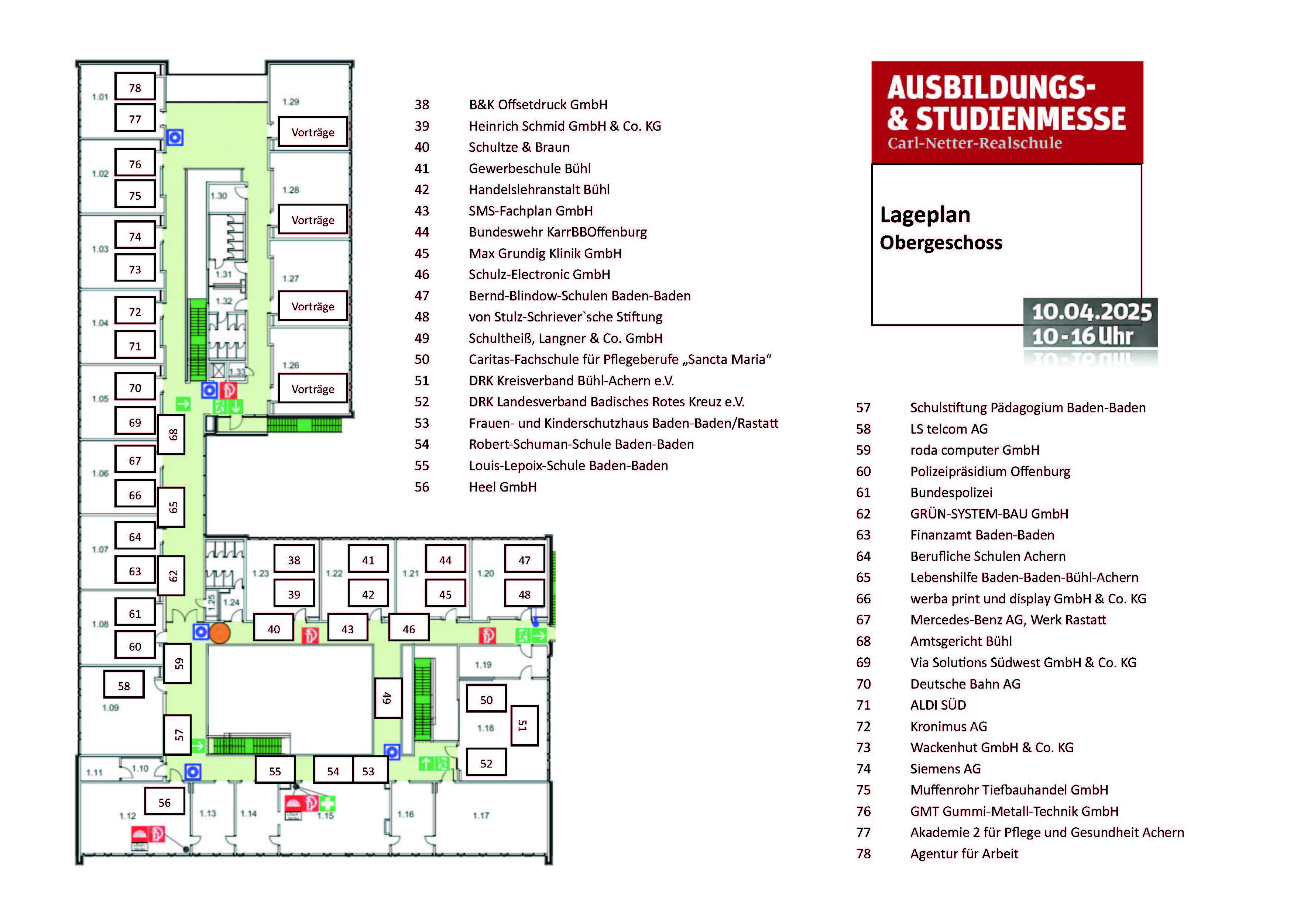 Aussteller Ausbildungsmesse in der Carl-Netter-Realschule Bühl, Aussteller Ausbildungsmesse in der Carl-Netter-Realschule Bühl,